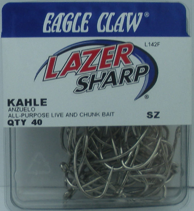 Eagle Claw L142F-2/0 Kahle Hooks Nickel Size 2/0 40CT