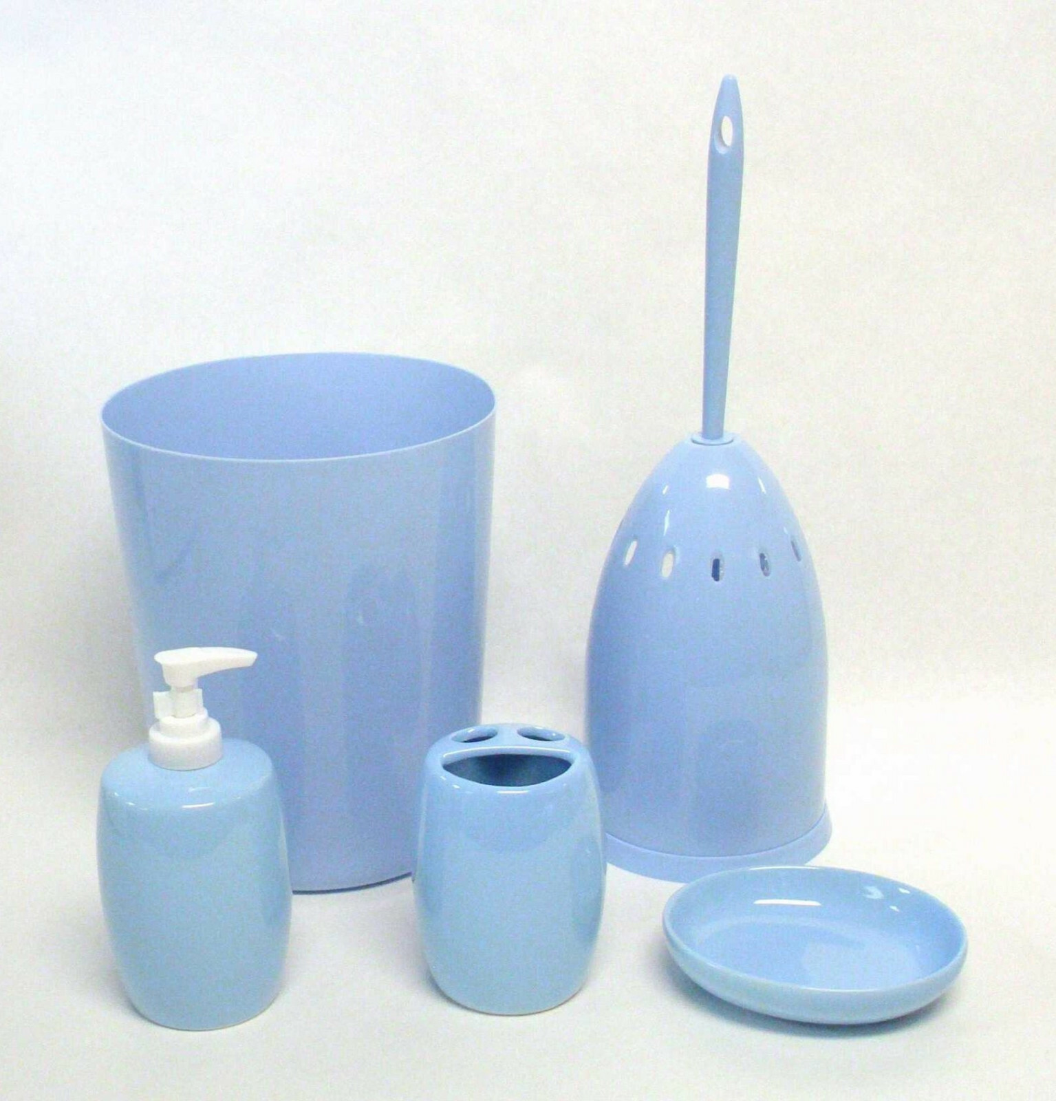 Mainstays 5-Piece Bathroom Accessory Set, Angel Falls - Blue