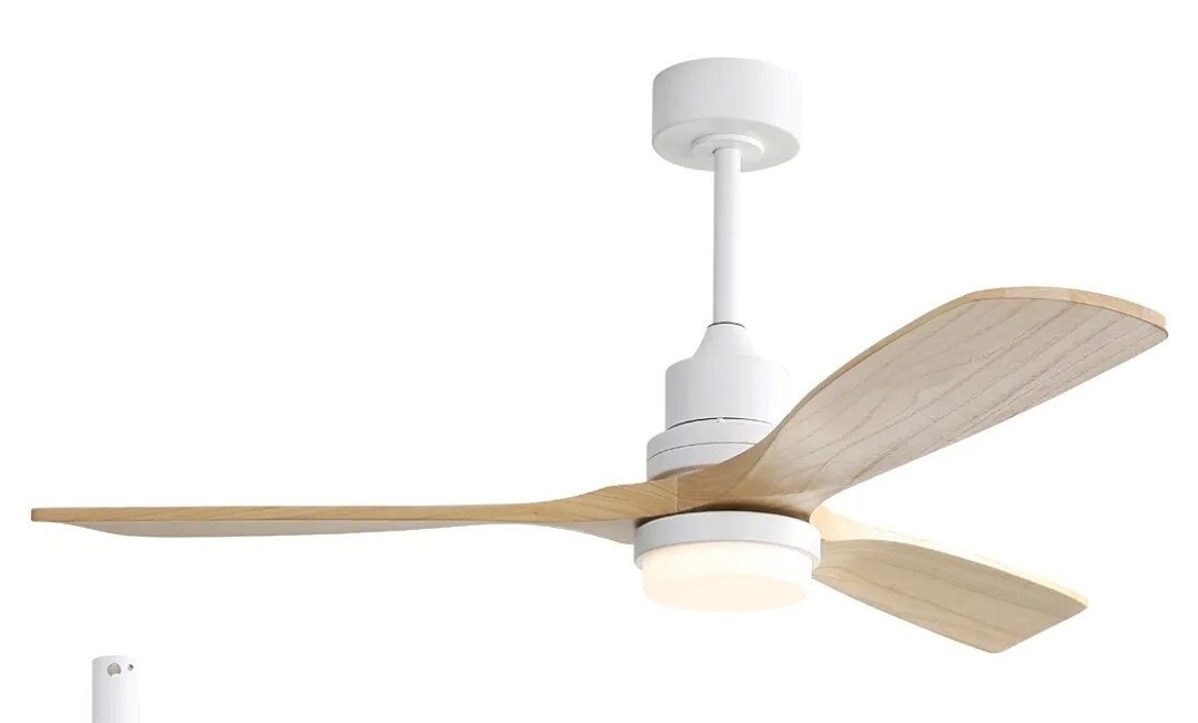52" Wood Ceiling Fan with Light and Remote Control, 6-Speed,Timing Function w...