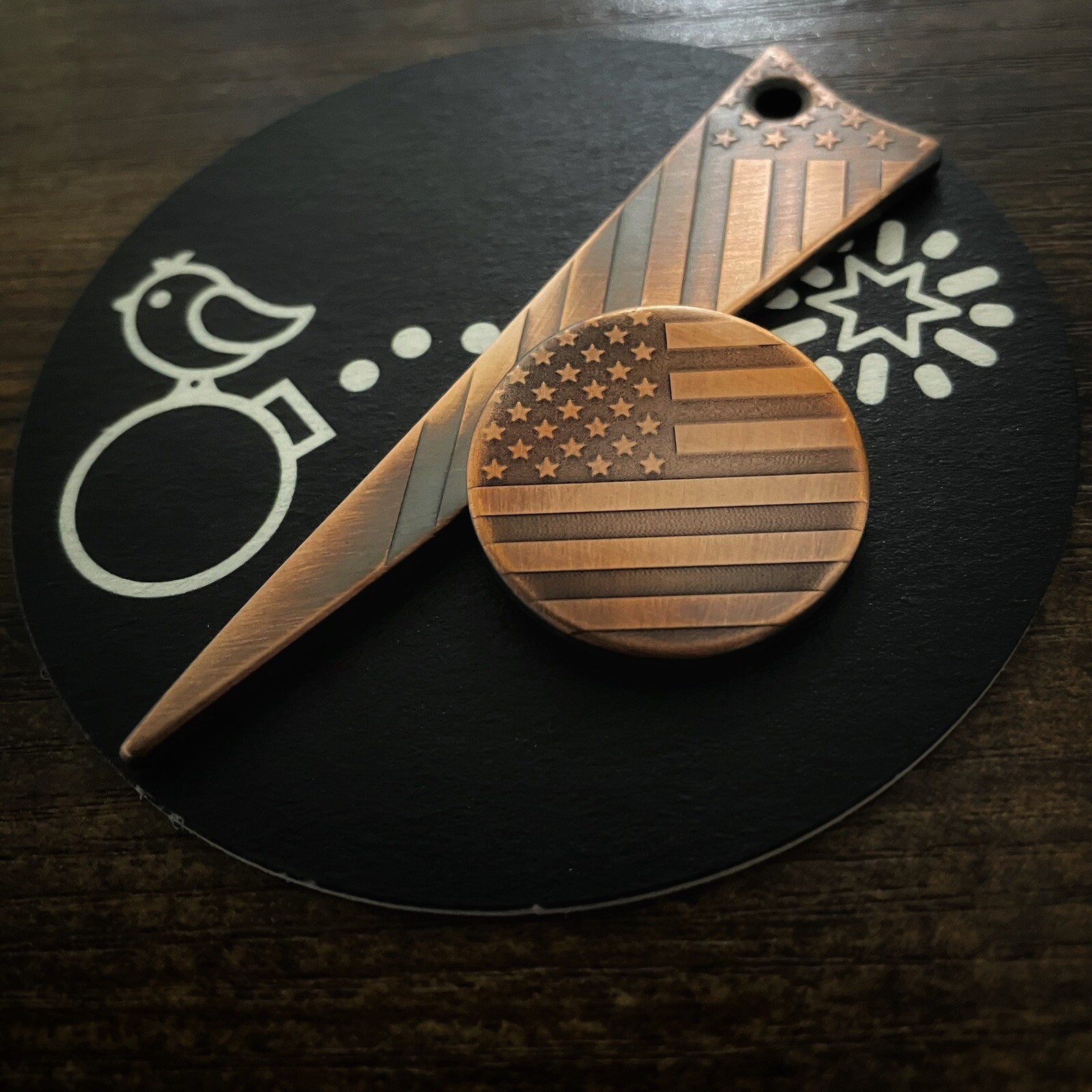 OLD GLORY Laser Engraved Custom Marker/Tool Combo Set