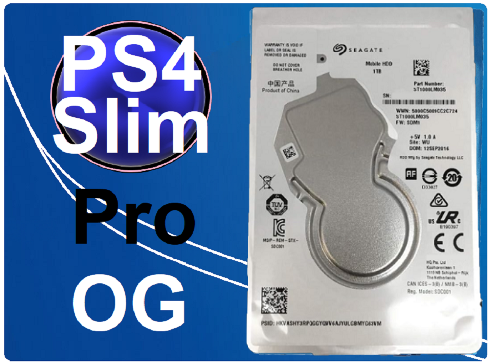PS4 Pro PS4 Slim Original PS4 OEM 1TB Internal HD-Drive HDD Sony Playstation 4
