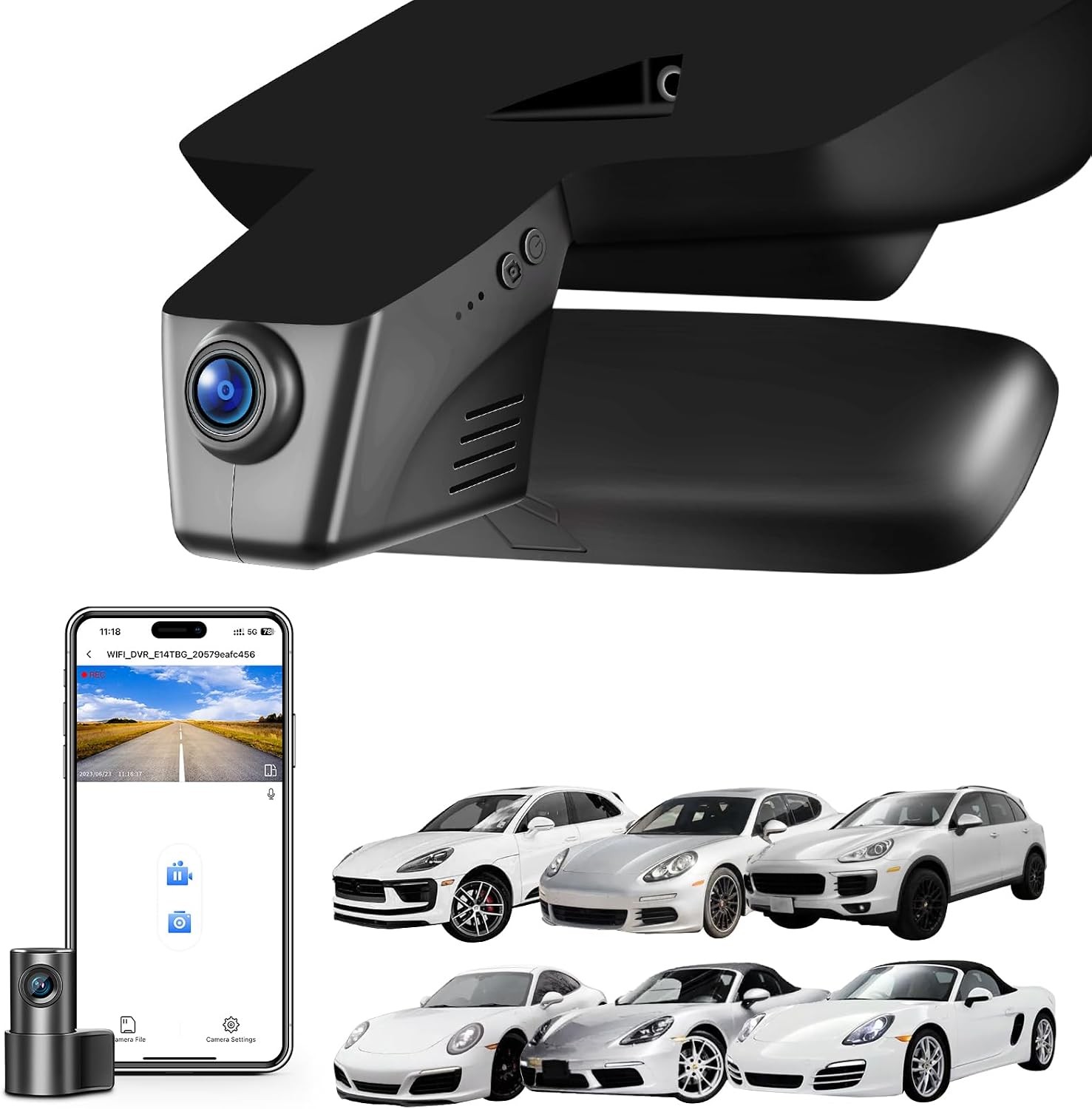 4K Front & 2K Rear Dash Cam STARVIS 2 IMX678 IMX675 for Porsche Cayenne & Macan
