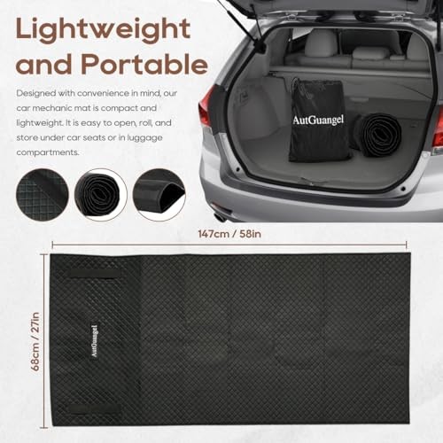60''x28'' Portable Rolling Creeper Mat, All Terrain Zero Ground Clearance 1