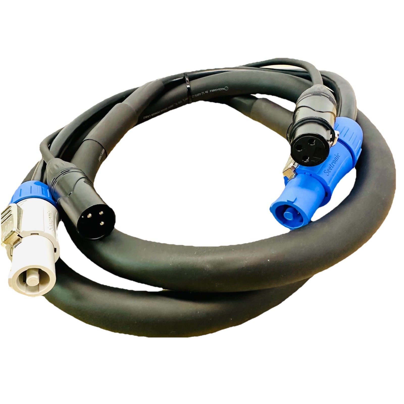 PowerCon and 3 Pin DMX Cable Combo 3 ft.
