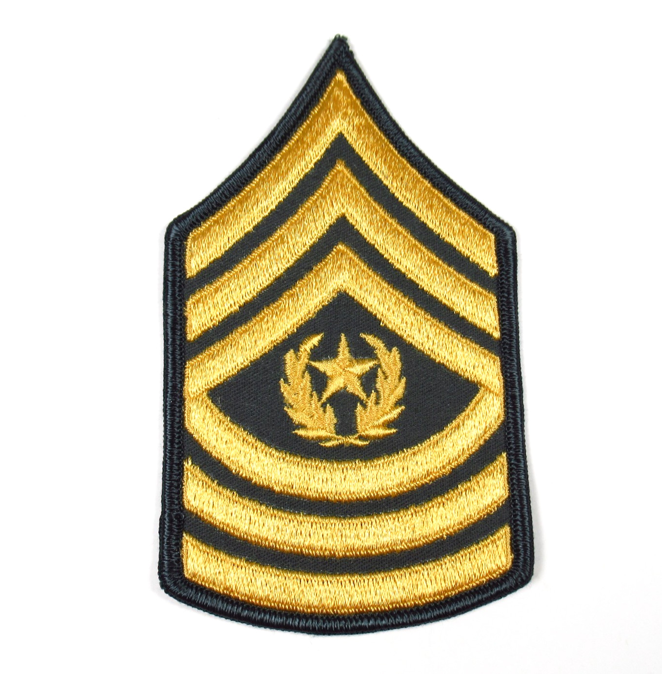 Vintage US Army Command Sergeant Major Patch Embroidered Sew On Rank Insignia