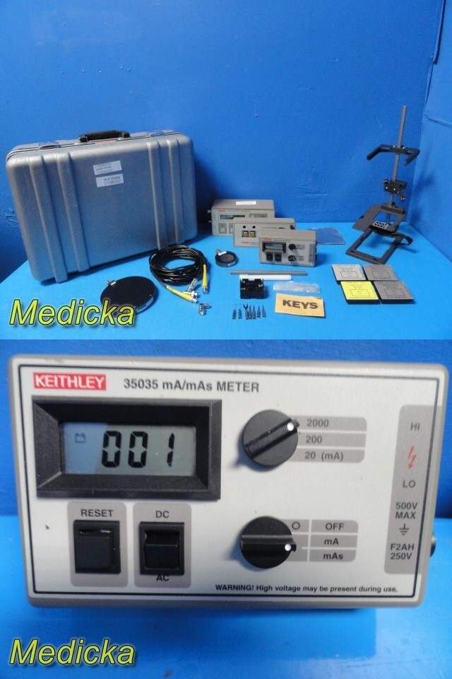 Keithley Dosimeter/KVP Reader 35050A W/ KVP Divider 35080B & Accessories ~ 36942