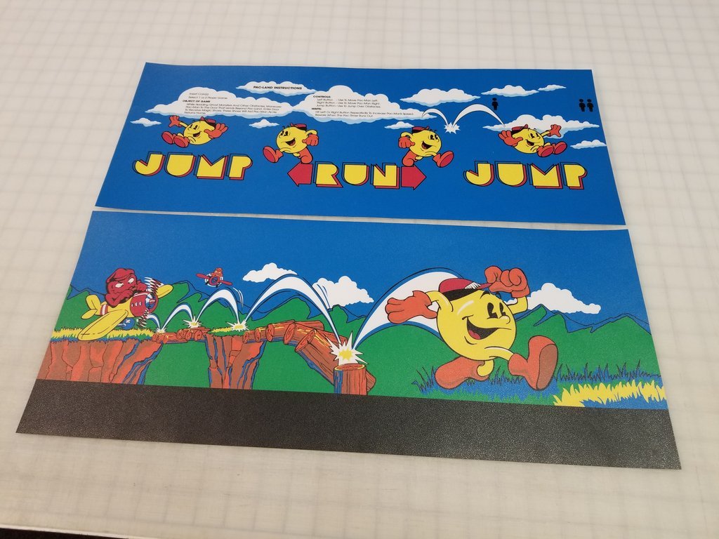 Pac-Land Arcade Game - Complete Graphics Restoration Kit