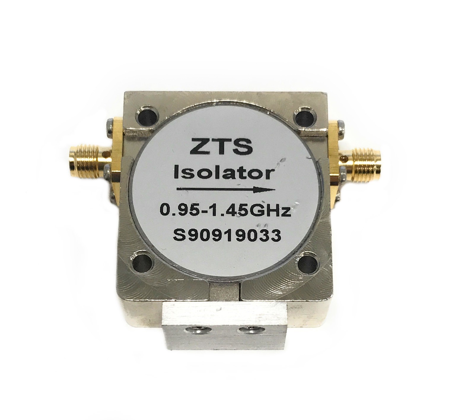 ZTS Coaxial Microwave Ferrite Isolator 0.95–1.45 GHz SMA Female 50Ω