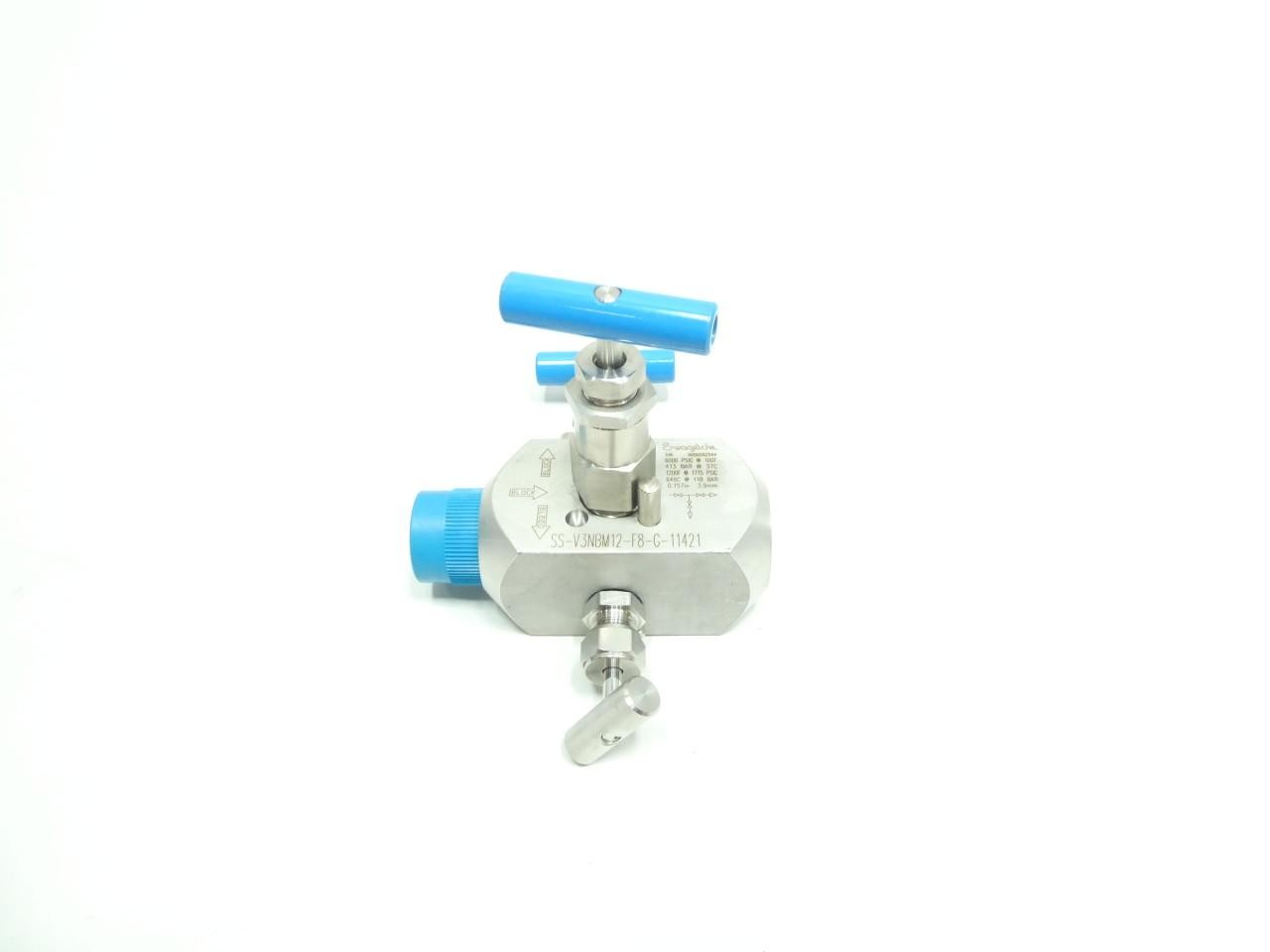 Swagelok SS-V3NBM12-F8-G-11421 Stainless Needle Valve