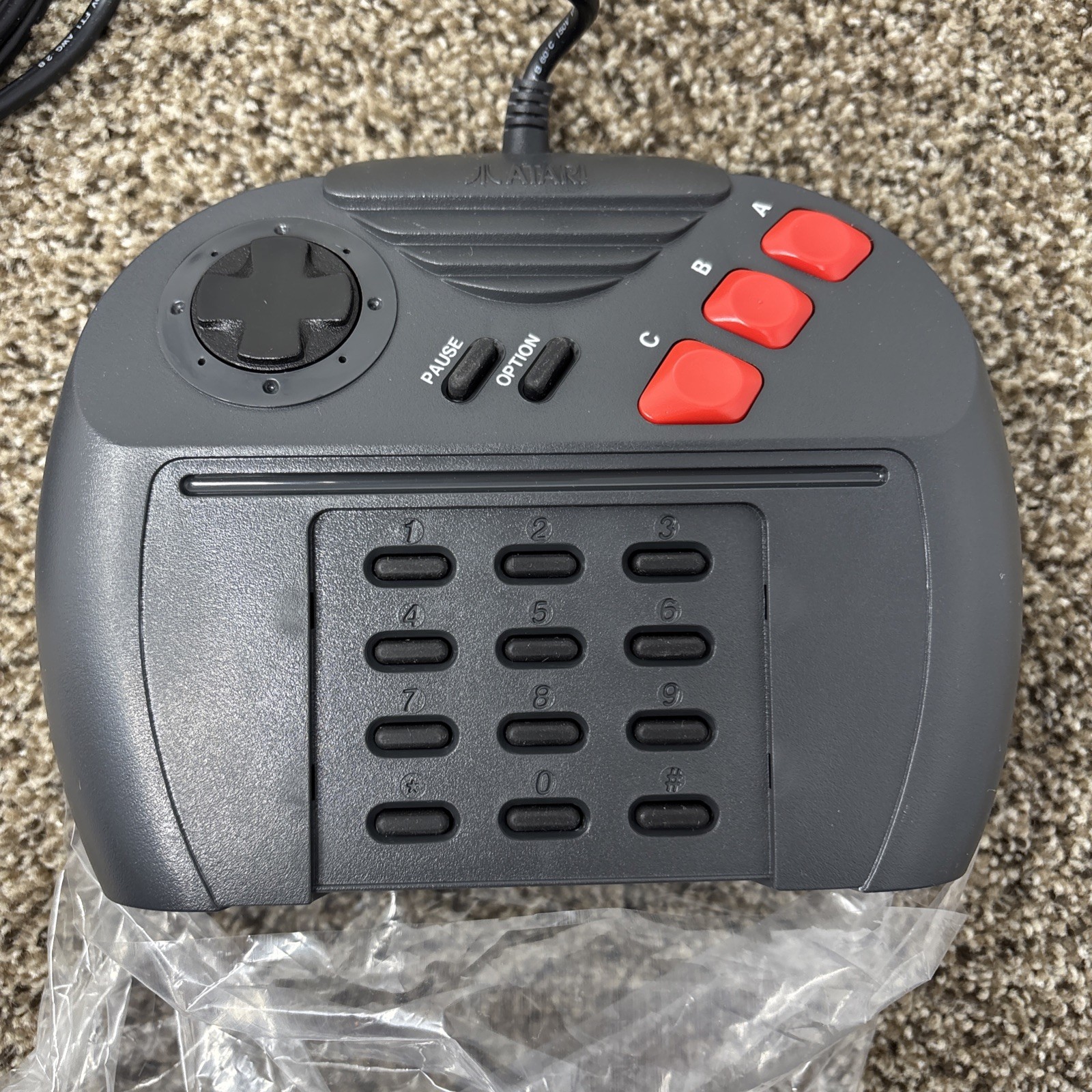 Atari Jaguar JOYSTICK CONTROLLER NEW Black Button NO Box OEM ATARI
