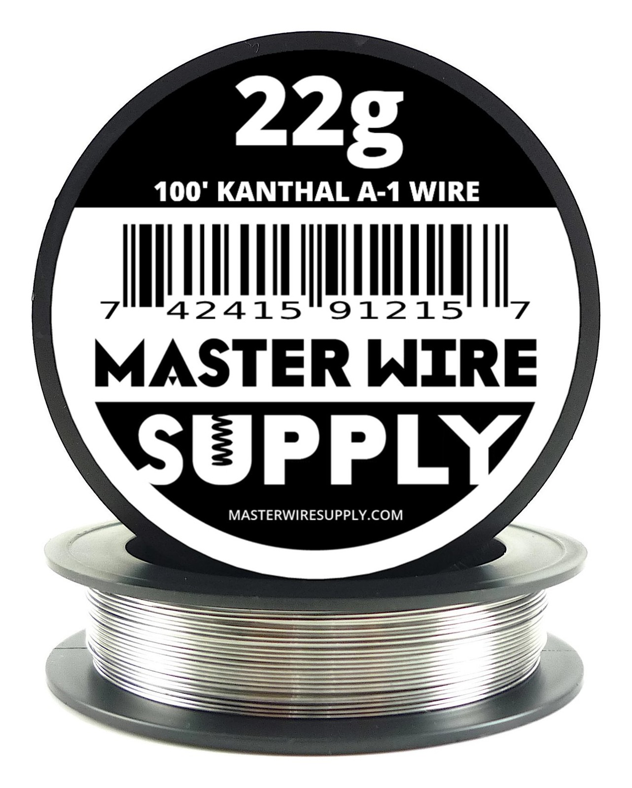 Kanthal A1-100' - 22 Gauge Wire - 100ft - 0.65mm - 0.025in - 2.75 in, Silver