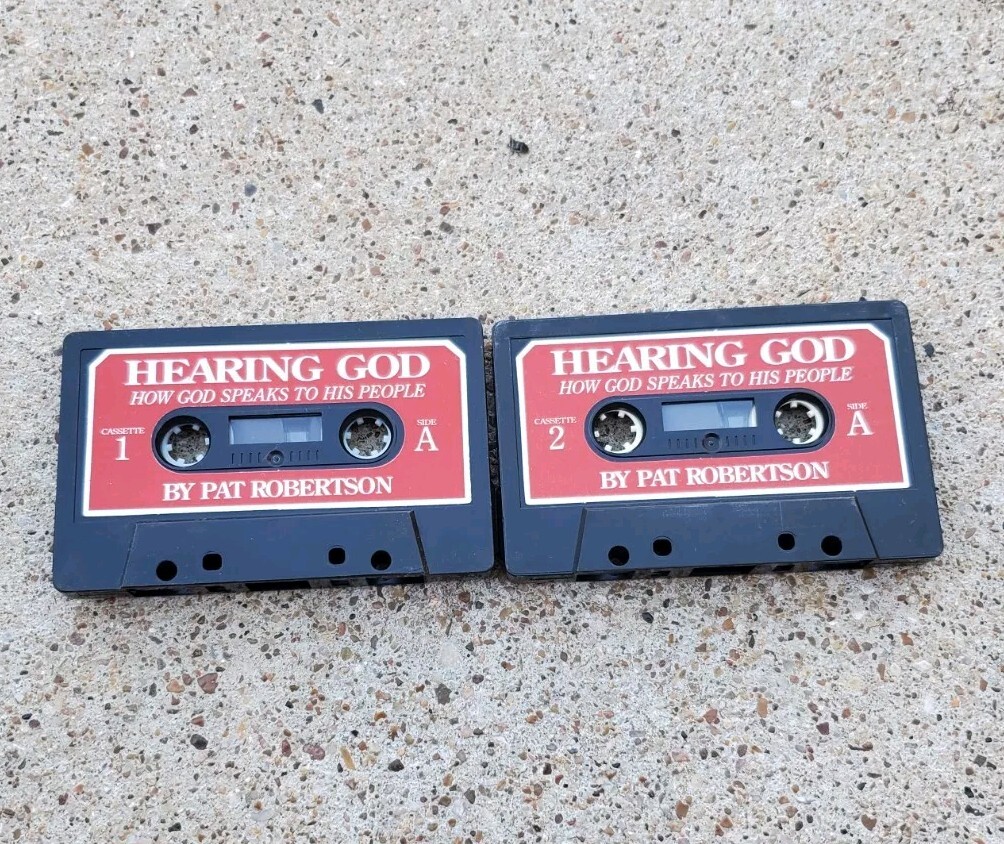 Pat Robertson~Hearing God Cassette Tape Lot (2 tapes) Vintage Christian