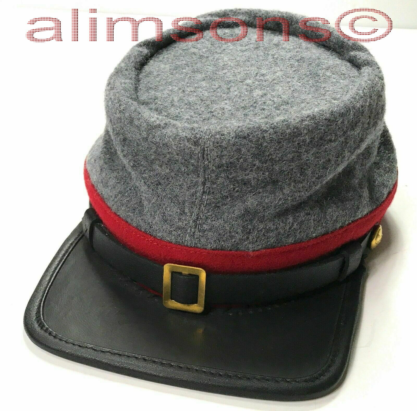 CIVIL WAR CSA CONFEDERATE ARTILLERY GREY WOOL KEPI FORAGE CAP HAT- ALL SIZES !!!