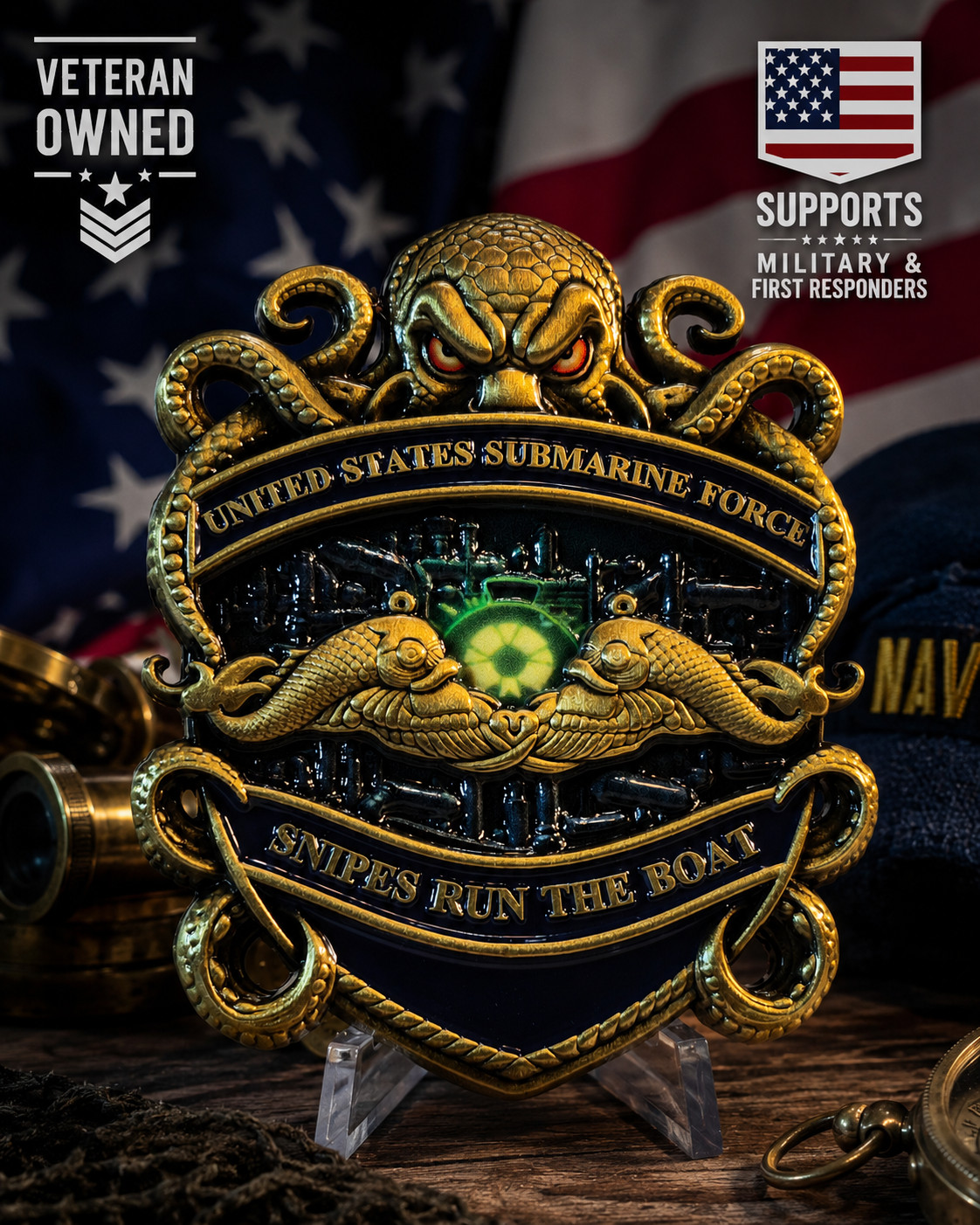 United States Submarine Force Snipes Challenge Coin Machinist Mate 228