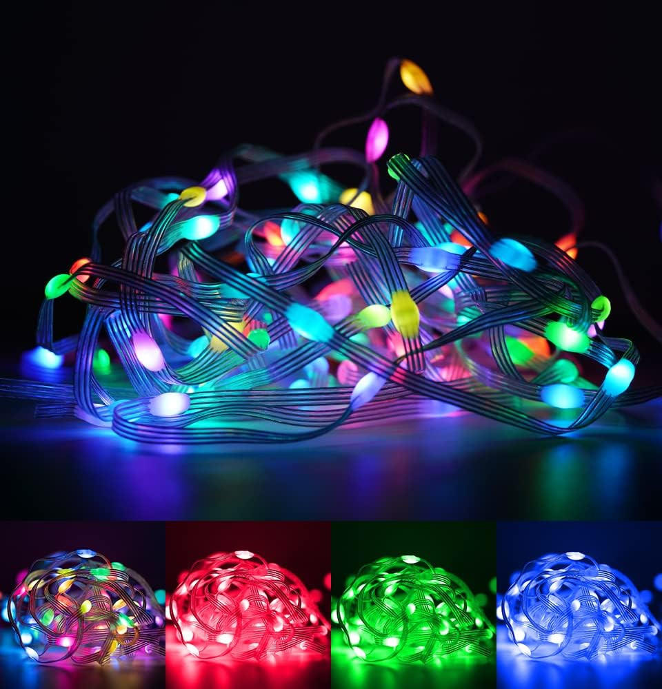 WS2812B IC RGB Pebble Pixel Light Seed String Roll Individually Addressable Chas