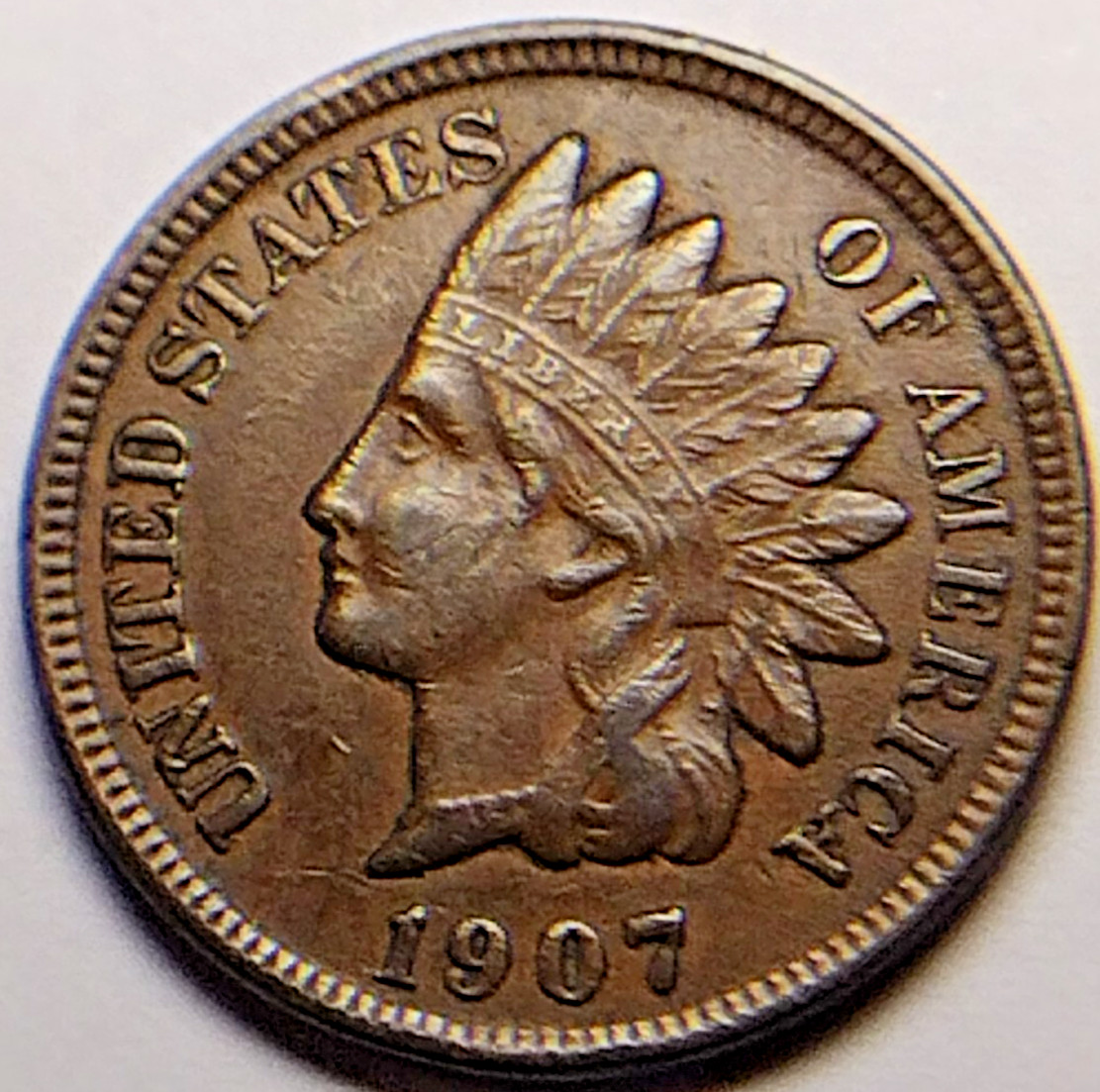 1907 1C BN Indian Cent