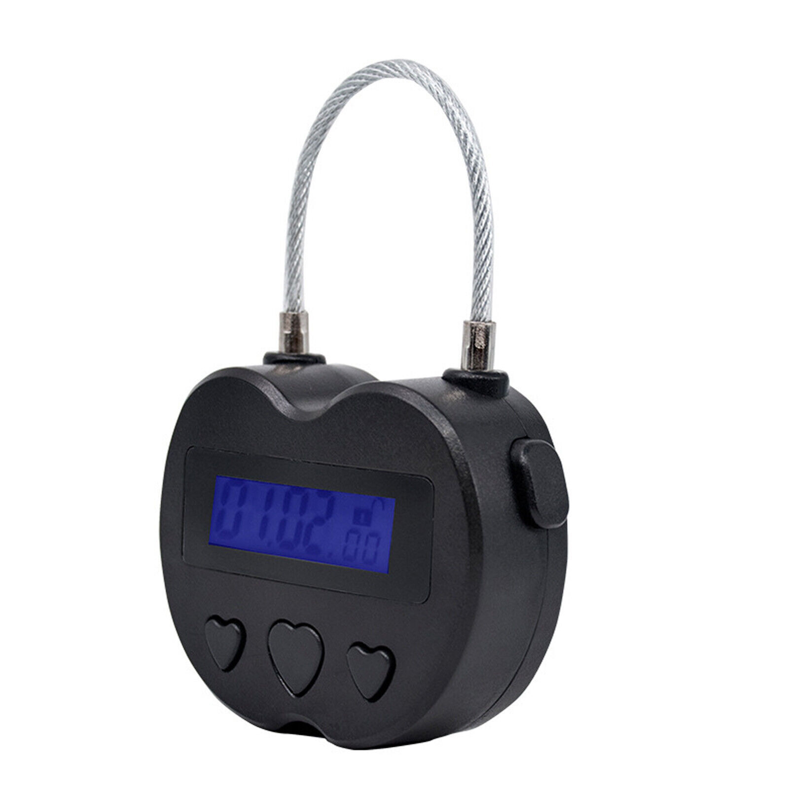 Black Time Lock LCD Display Time Lock Multifunction Travel Electronic Timer US