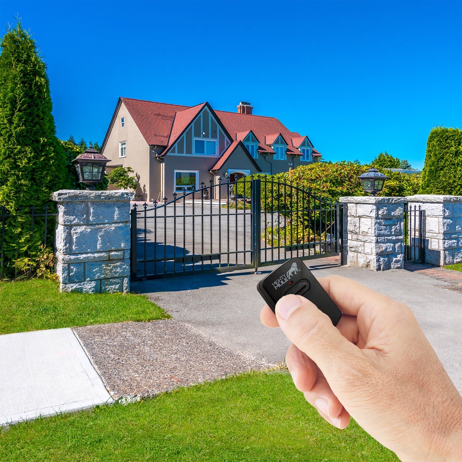 Single Button Gate Opener Remote FM135 Black Universal Compatibility