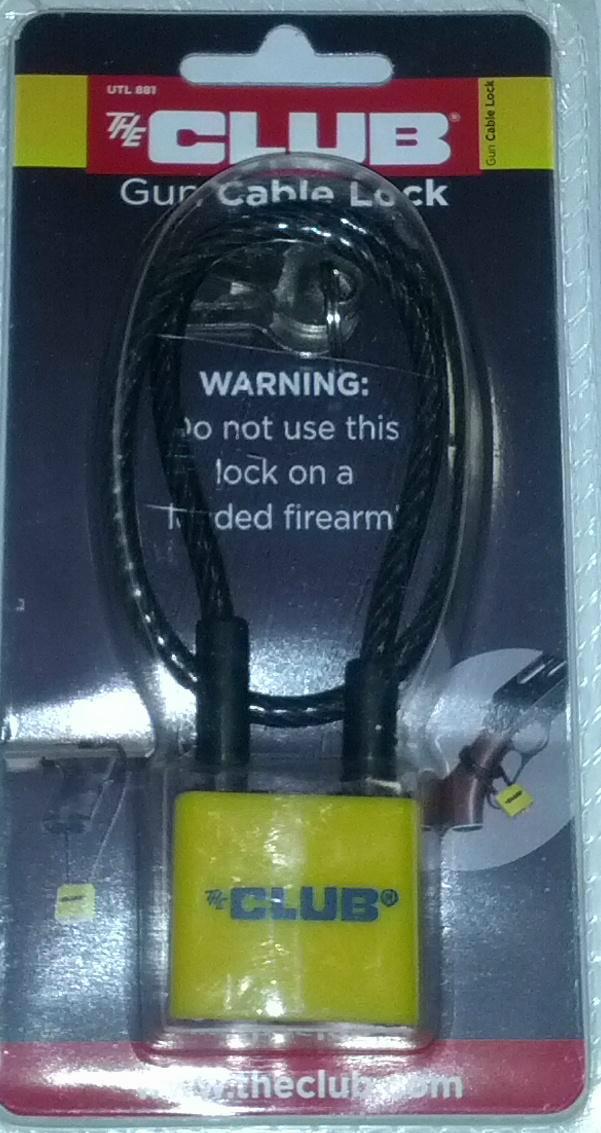The Club Brand Gun CABLE Lock (non-ca)