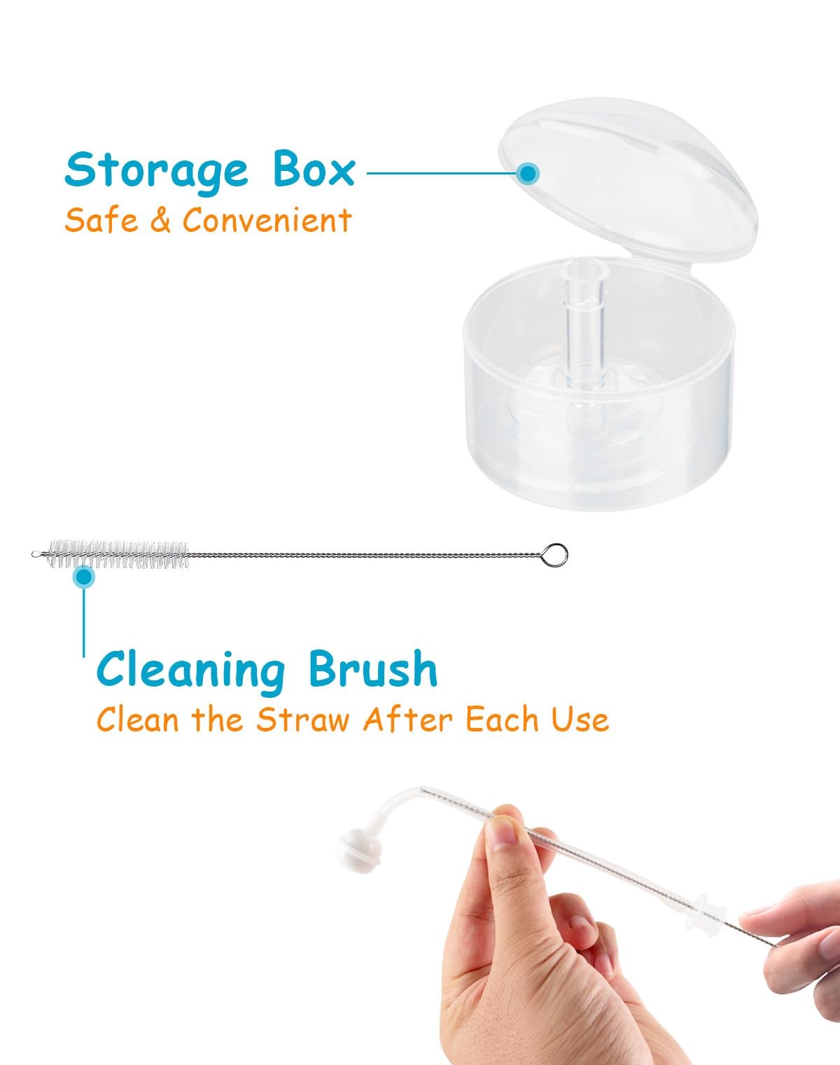 Straw Cup Soft Conversion Kit for 1 Count (Pack of 3), White-Straw Top