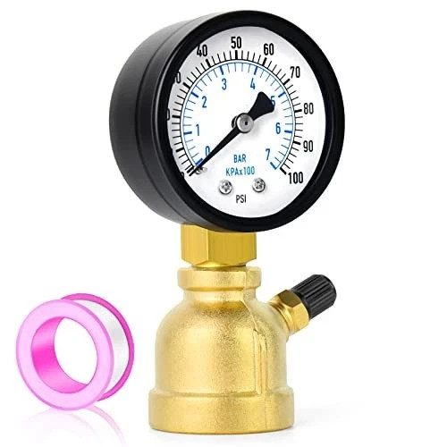 Forged Brass Air Test Pressure gauges, 34 FNPT 0-100Psi Brass Body