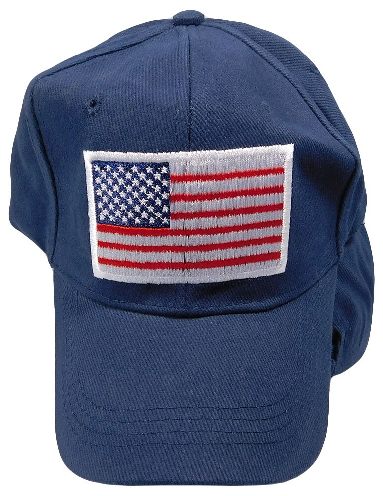 USA United States Patch Navy Blue Acrylic Adjustable Embroidered Cap Hat