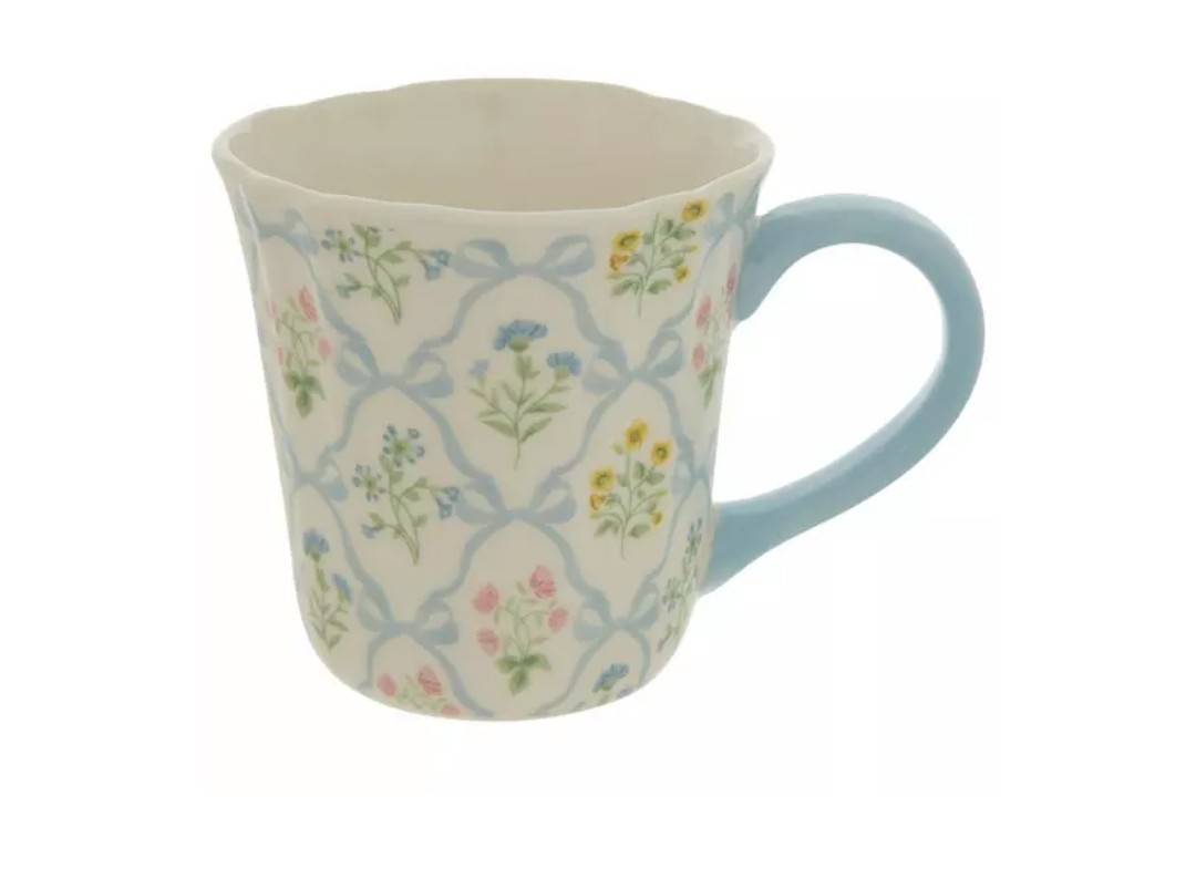 Blue Bows & Flowers Mug Viral Mug Sold Out And Htf