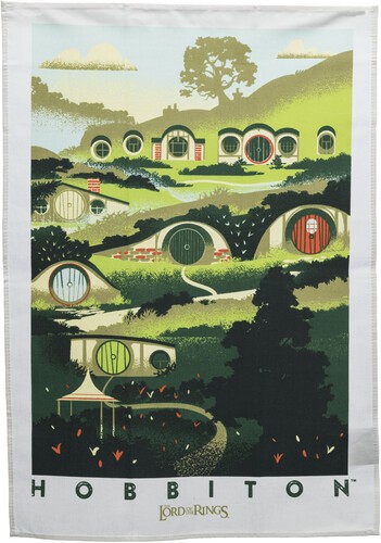 WETA Workshop - The Lord of The Rings Trilogy - Rivendell & Hobbiton Tea Towel 2