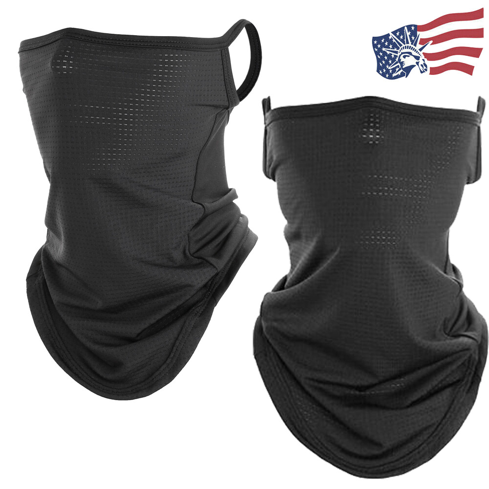 Face Mask Bandana Balaclava Neck Gaiter Breathable Scarf Headwrap with Loops Ear