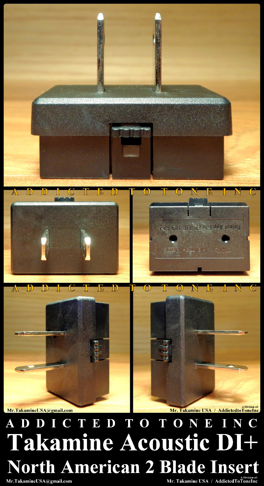 Takamine Acoustic DI+ Original Power Adapter / NOS / Adapter or Insert ONLY