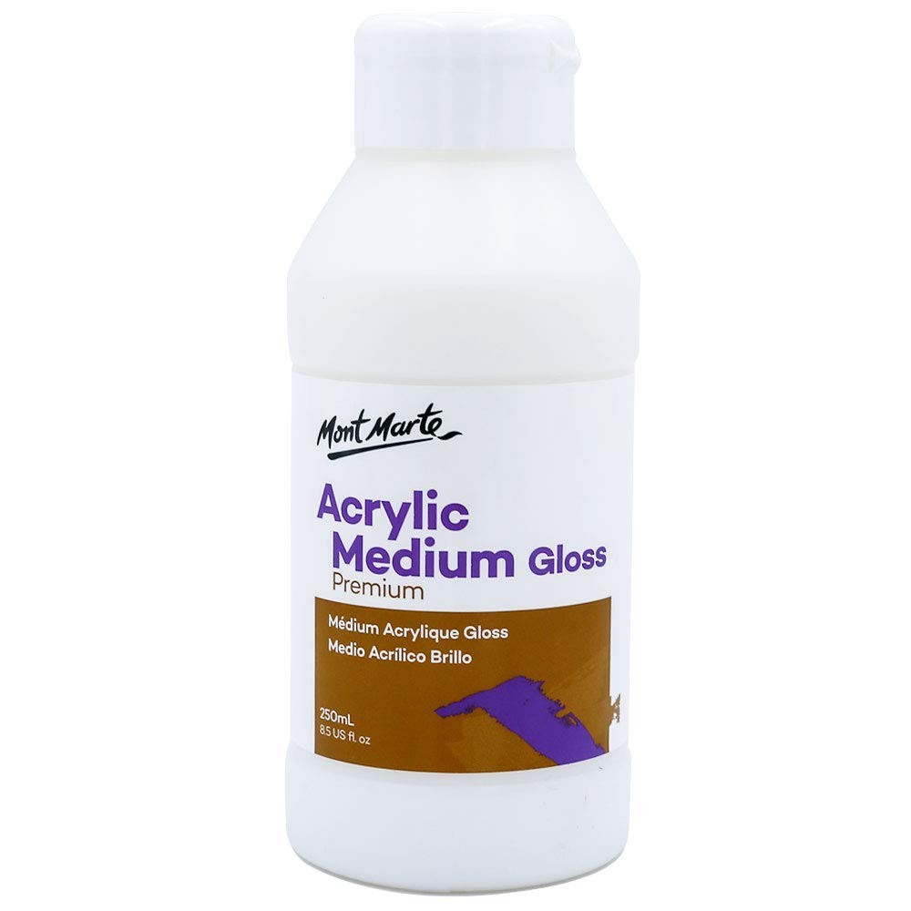 Mont Marte Acrylic Medium Gloss 8.45oz (250ml) 8.5 Fl Oz (Pack of 1)