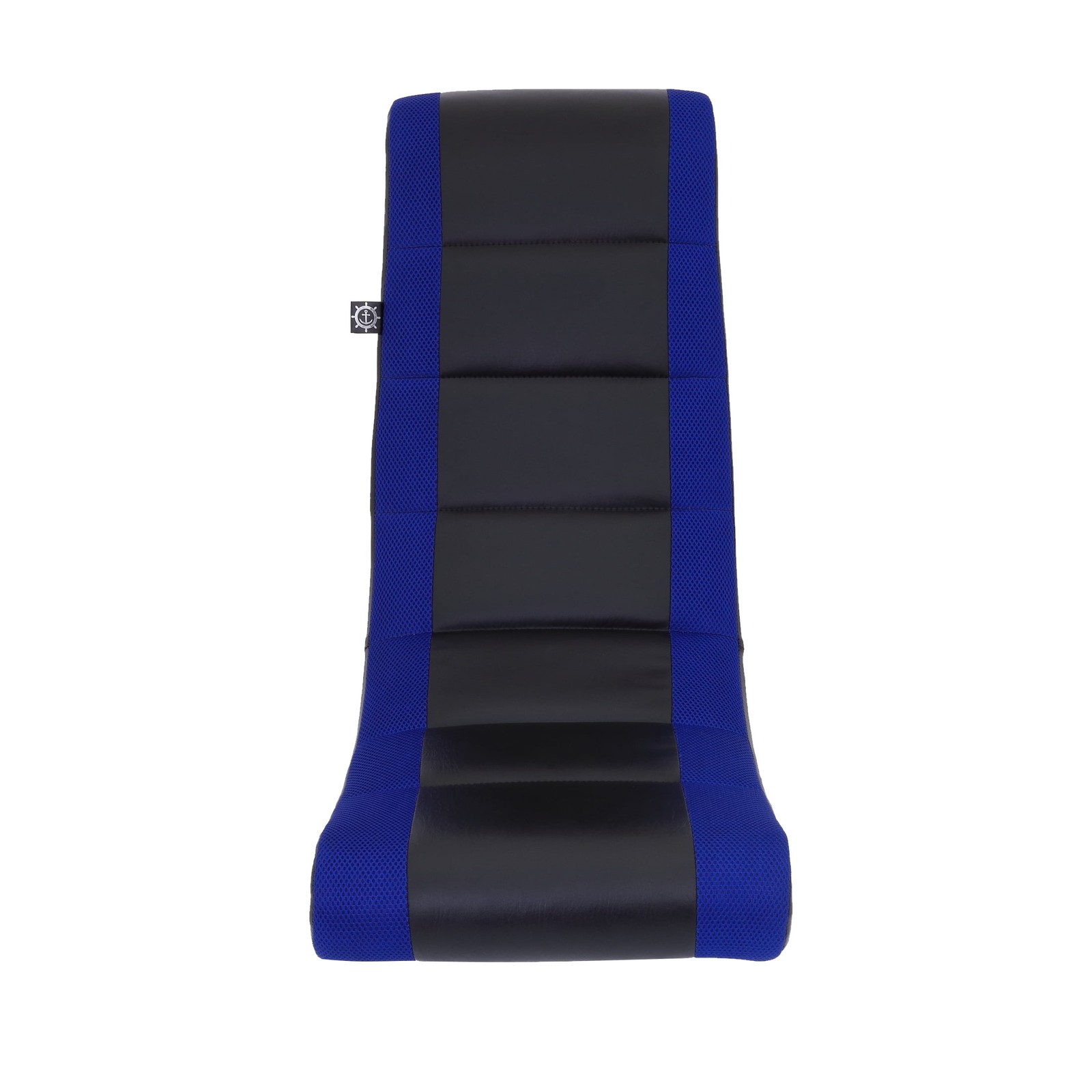 ROCKER GAMING CHAIR PU Faux Leather Mesh Racing Stripe Blue THE CREW FURNITURE