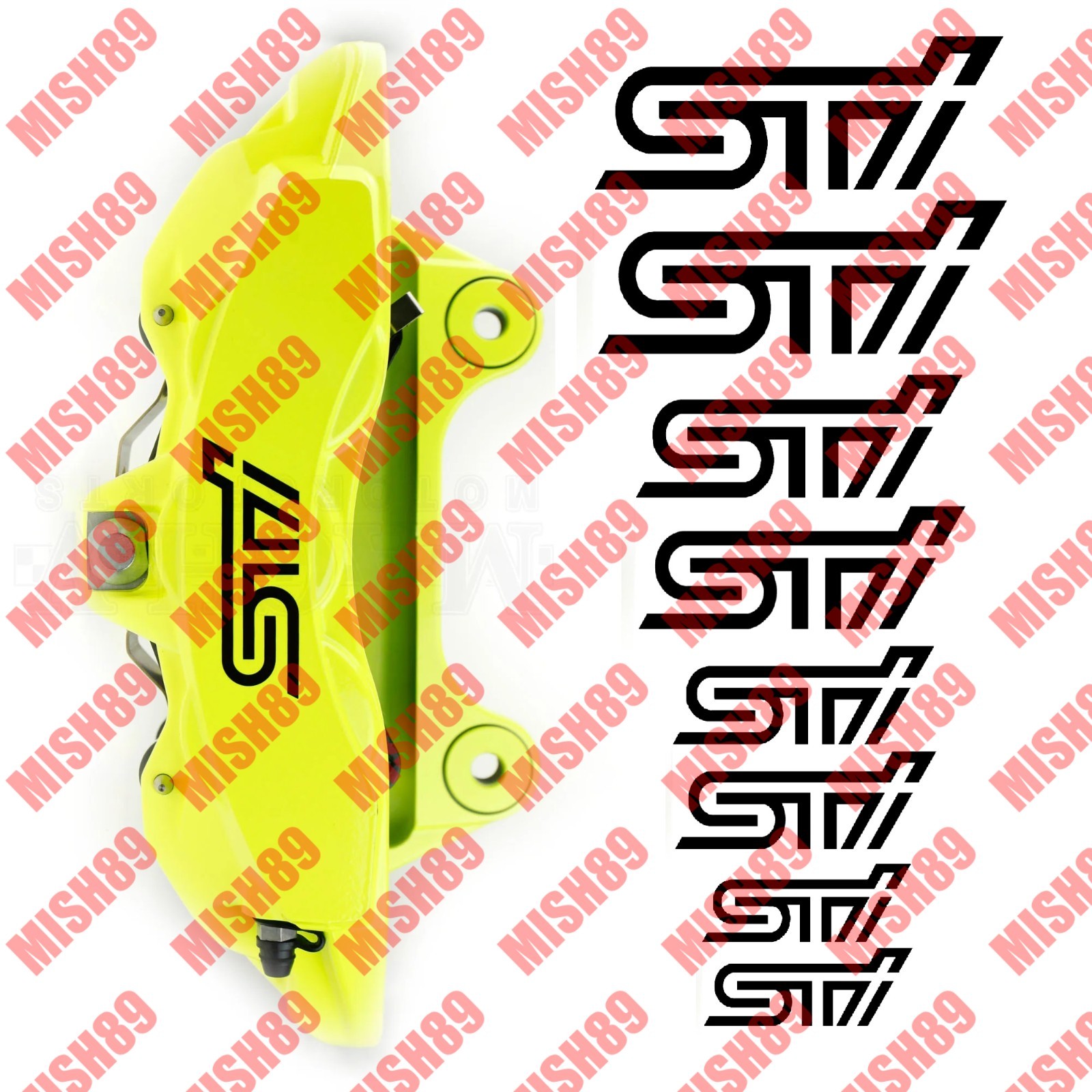 STi WRX Brake Caliper Decals Hi Temp Stickers - 8 Decals FAST SHIPPING!