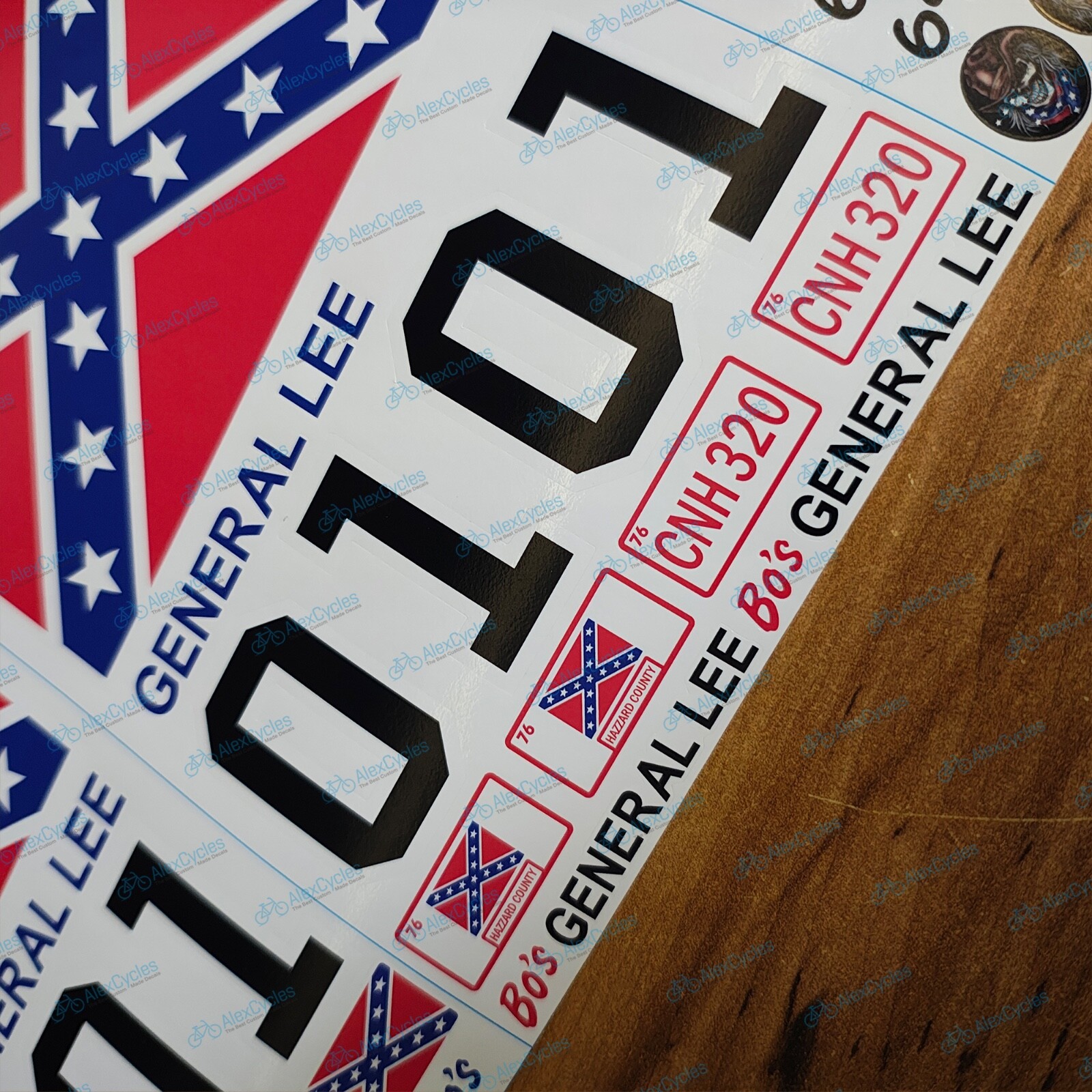 DUKE OF HAZZARD 1/10 Scale GENERAL LEE Tamiya HPI Full Decals Stickers New Look