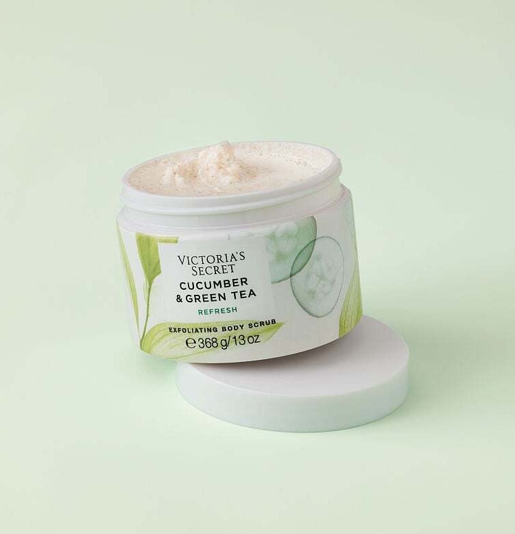 Victorias Secret CUCUMBER & GREEN TEA Natural Beauty Exfoliating Body Scrub NEW