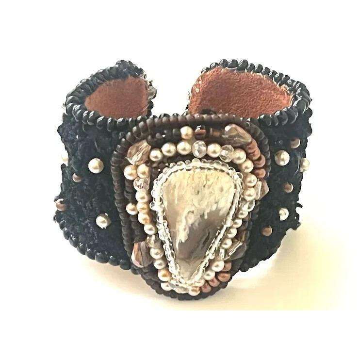 Vintage Handmade Artisan Beaded Bracelet/Cuff