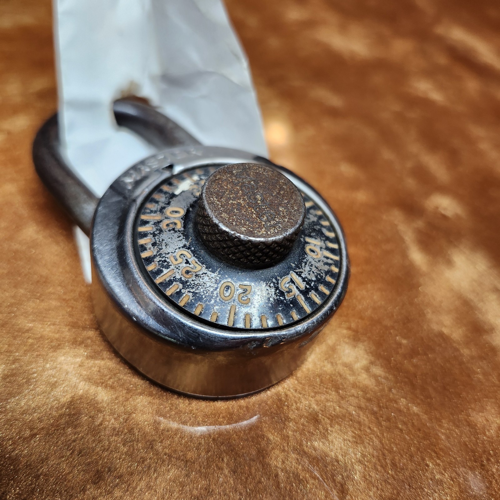 Vintage 1950s Master Lock Combination Padlock School Locker Tested Works