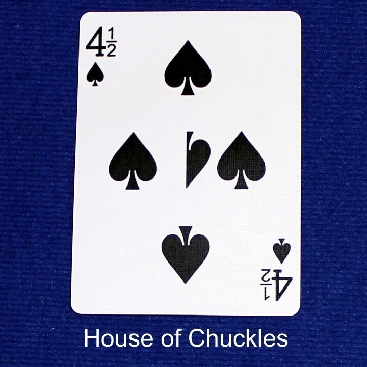 4 1/2 Spades #2, Bicycle Printed Gaff Card, Red