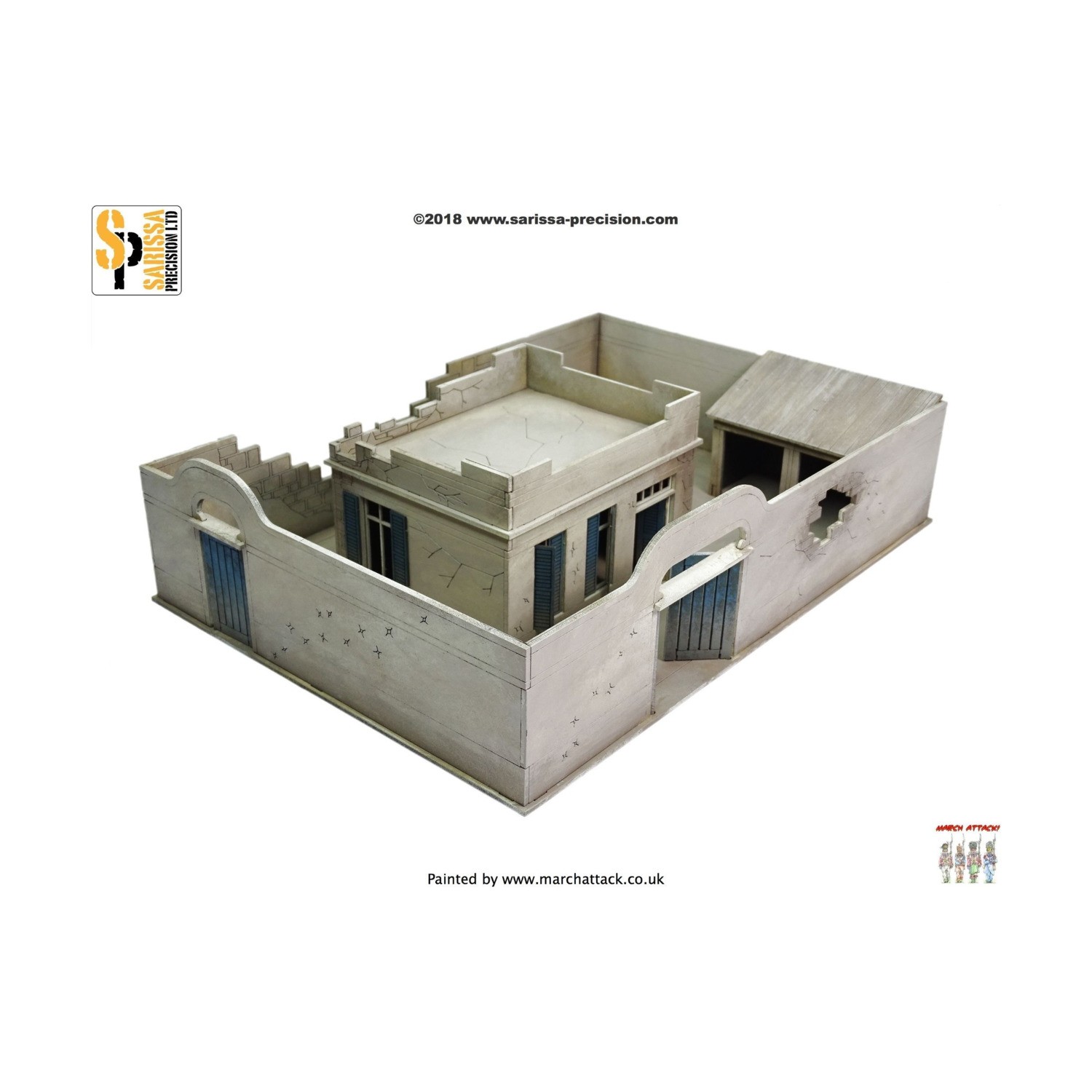 Sarissa Precisio North African Terrai  Compound & House - Destroy Pack SW (New)
