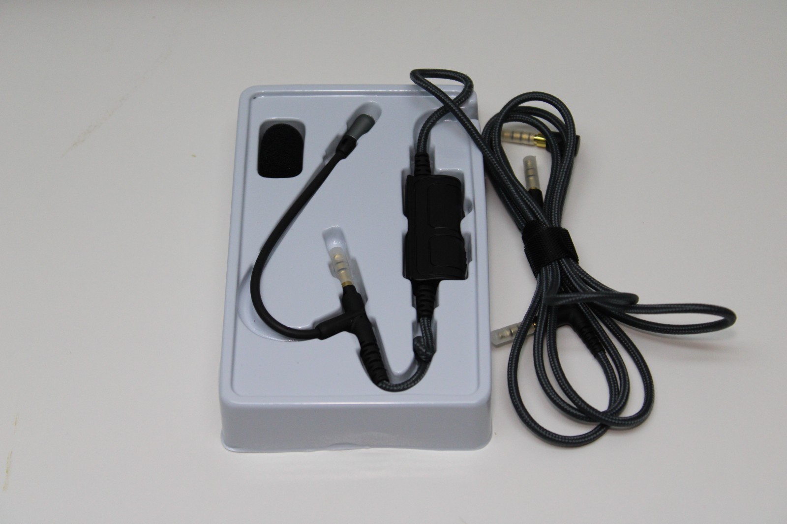 Boom Gaming Microphone Cable Adapter Volume Control Mute Switch 3.5mm
