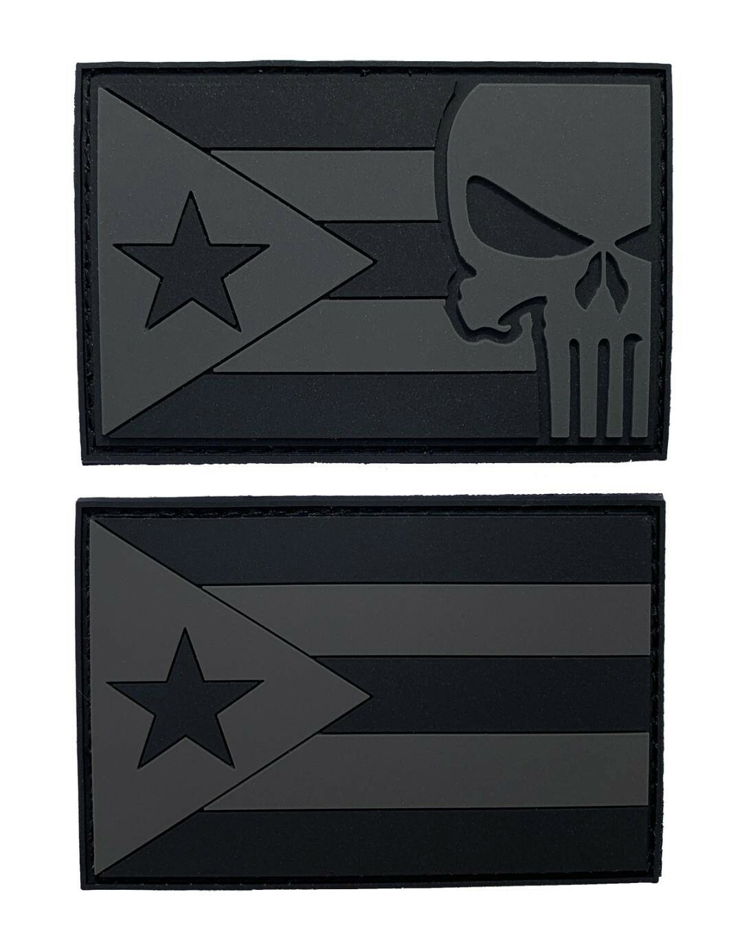 Puerto Rico Flag Tactical Patch [2PC Bundle - 3D-PVC Rubber]