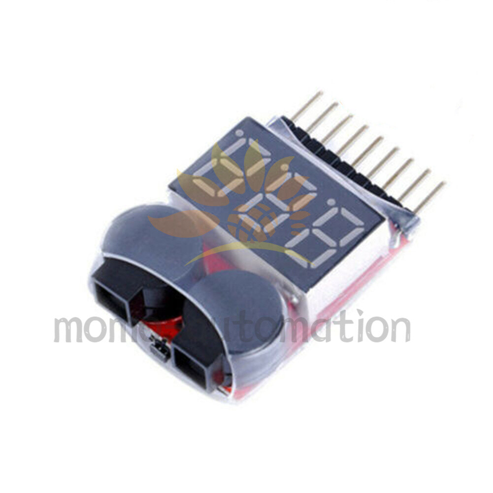 1-8S low voltage alarm battery voltage 2IN1 tester low voltage buzzer alarm #MO