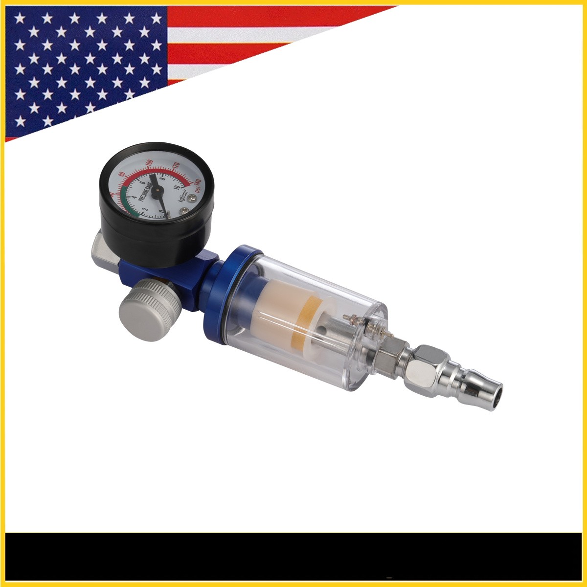 Gauge 1/4 NPT Spray Gun Air Regulator Paint Gun Filter Pneumatic Part