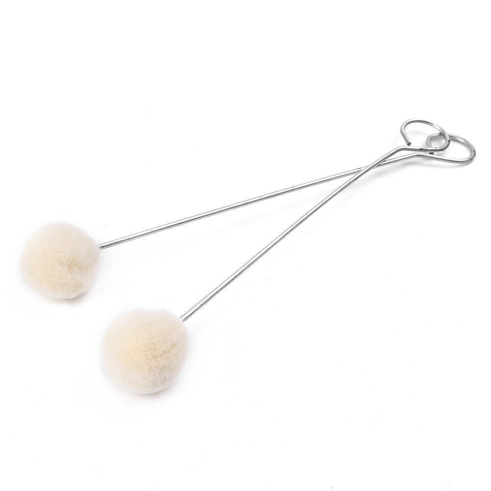 20x Wool Daubers Assisted Dyeing Wools Ball Brush Leather Tool Metal Handle