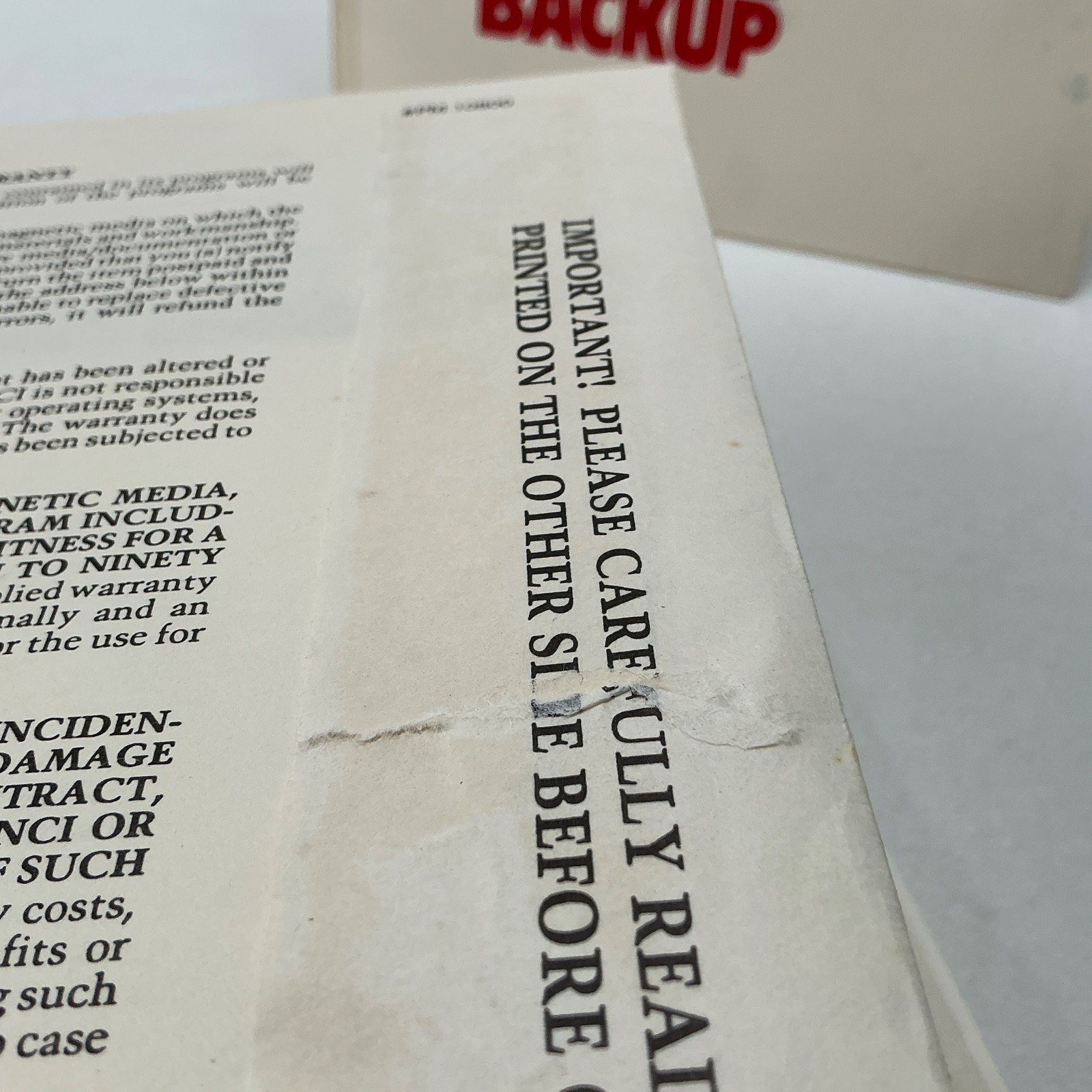 The Norton Backup Vintage Computer Software and Manual for IBM PC