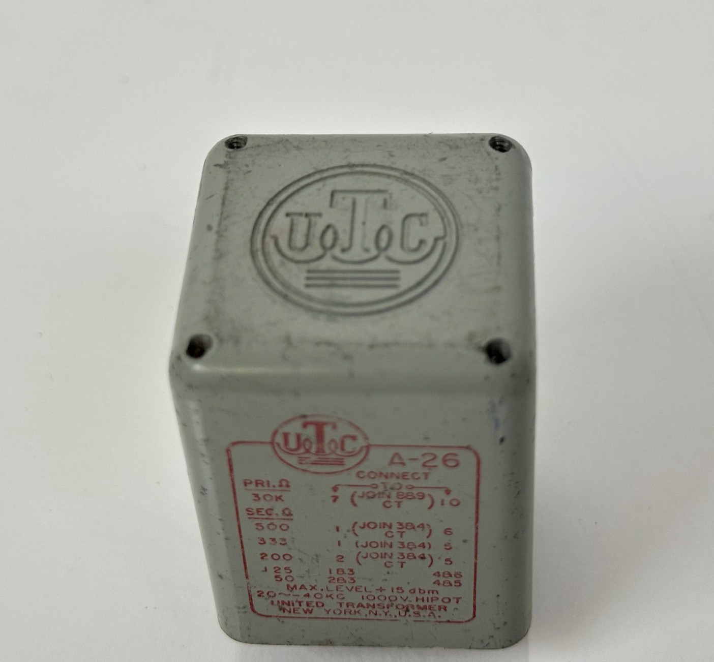 UTC A-26 Transformer Vintage Original