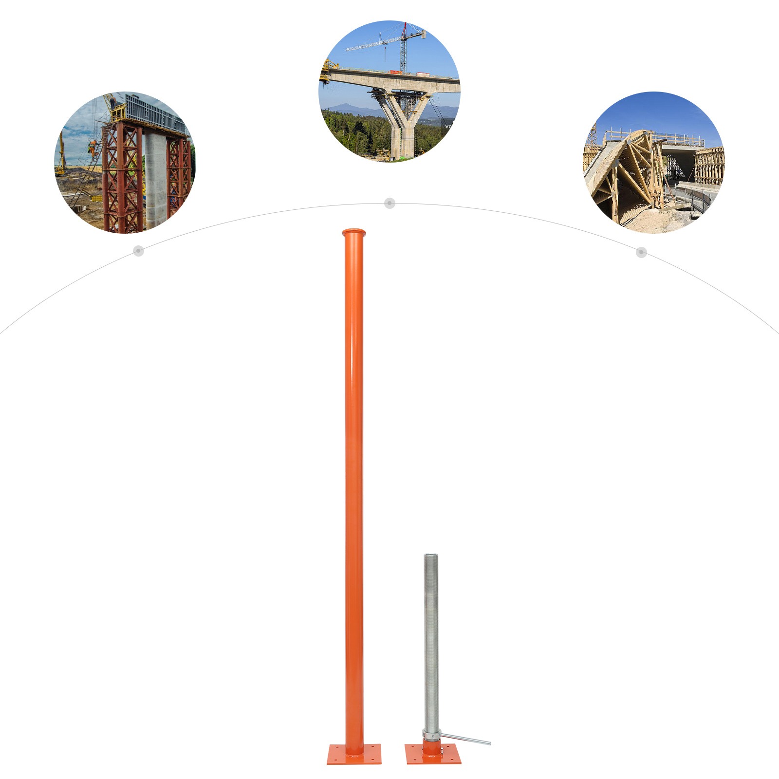 Height Adjustable Jack Post Adjustable Support Jack Post 85-109in Sturdy Base