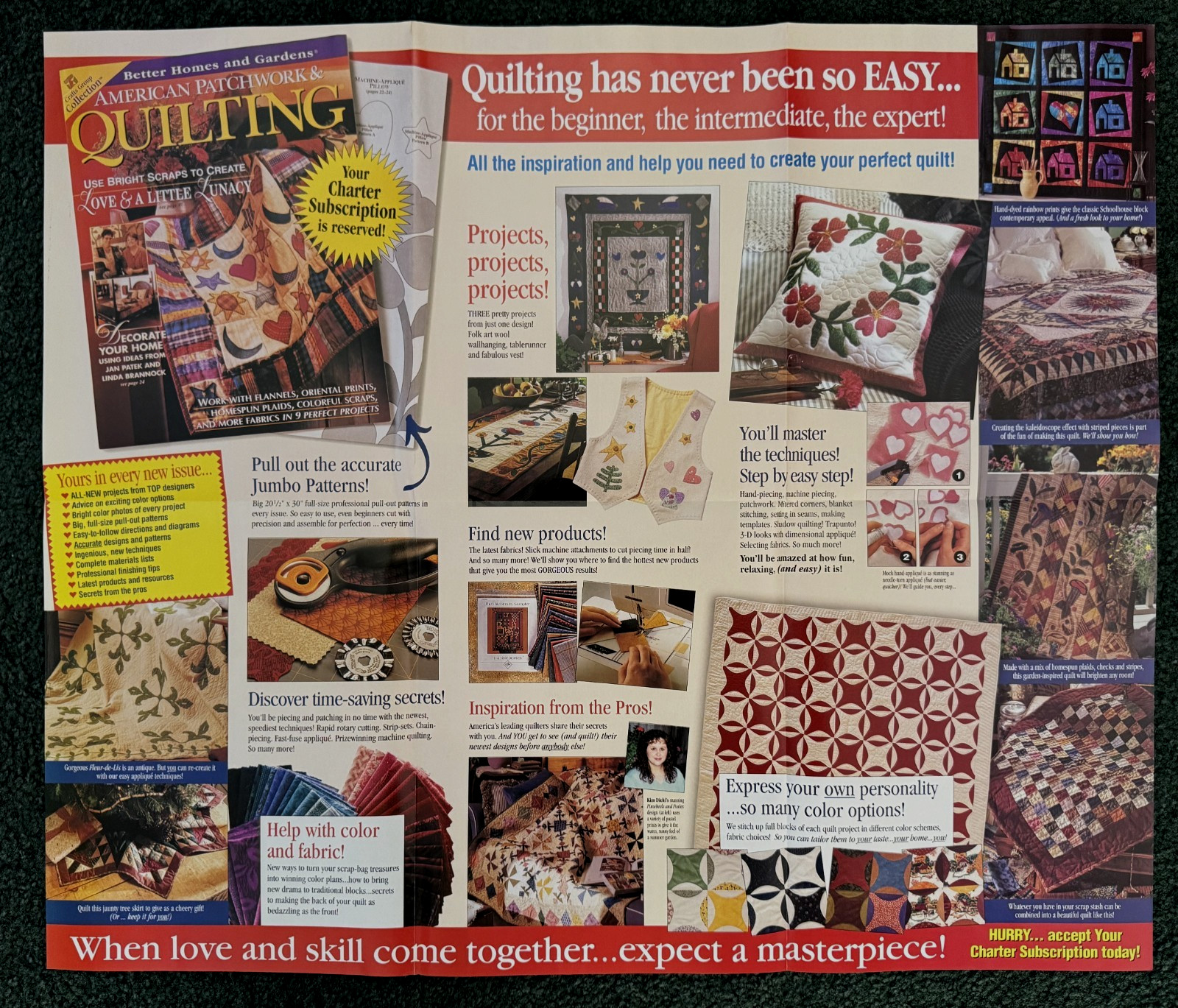 2000 Better Homes and Gardens American Patchwork & Quilting Ad Subscription