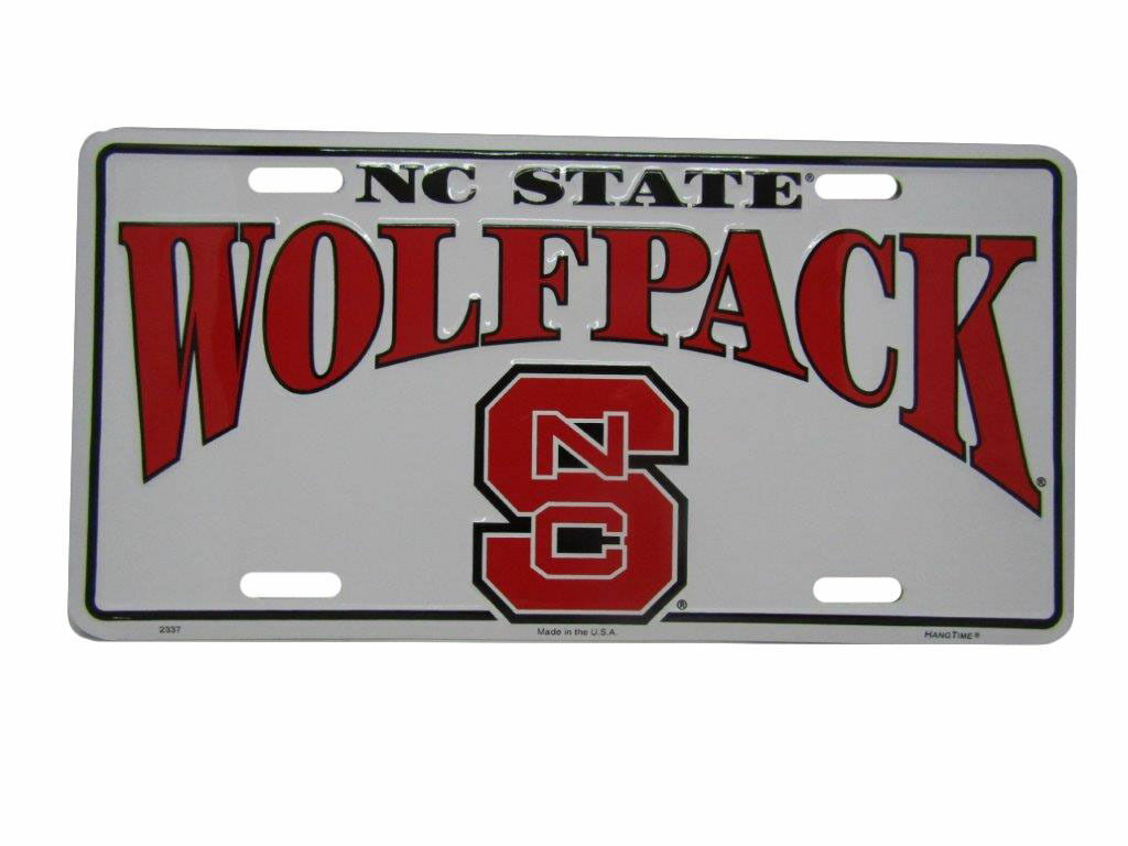 North Carolina Wolfpack NCS State 6"x12" Aluminum License Plate Tag USA SHIPPING