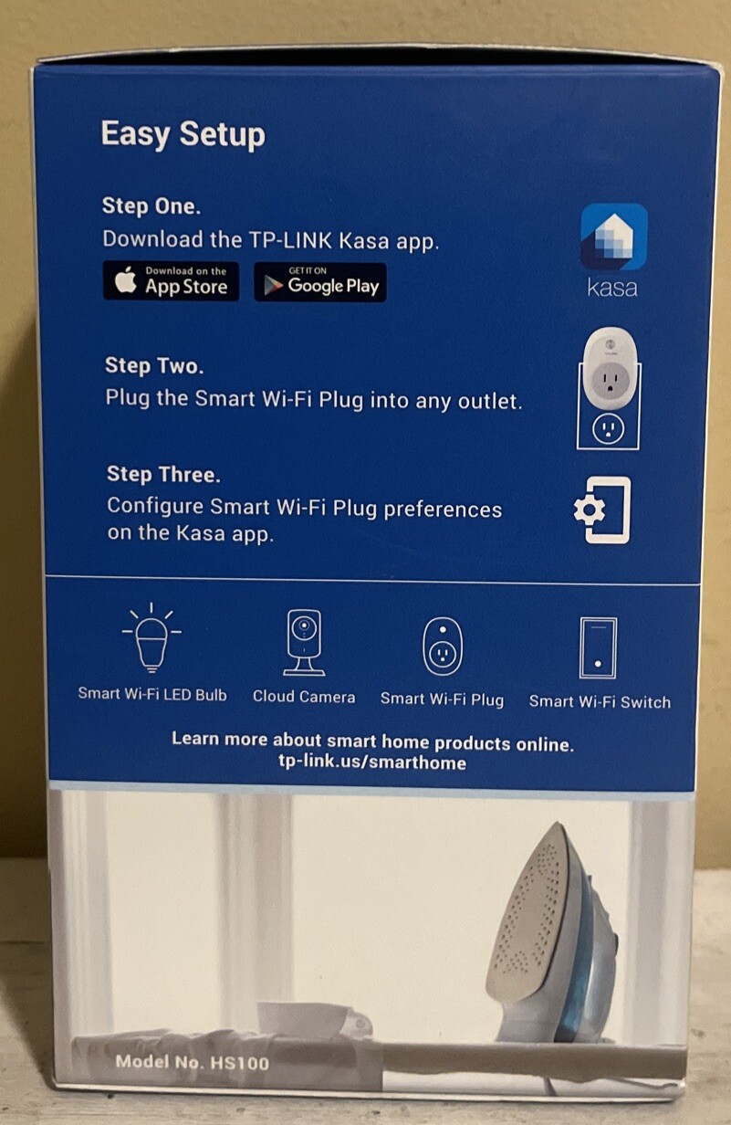 TP-Link Wi-Fi Smart Plug HS100 Amazon Alexa Google Assistant Cortana White